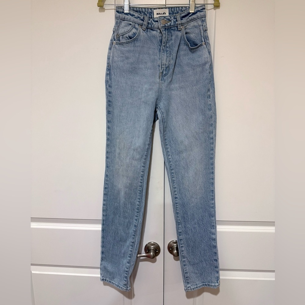 ROLLA'S Light Wash High-Rise Slim Jeans- Duster